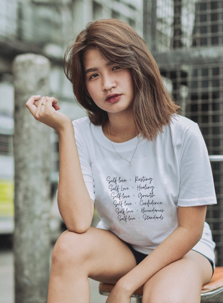 Self-love, graphic tees, t-shirt, custom t-shirt, t-shirt design
