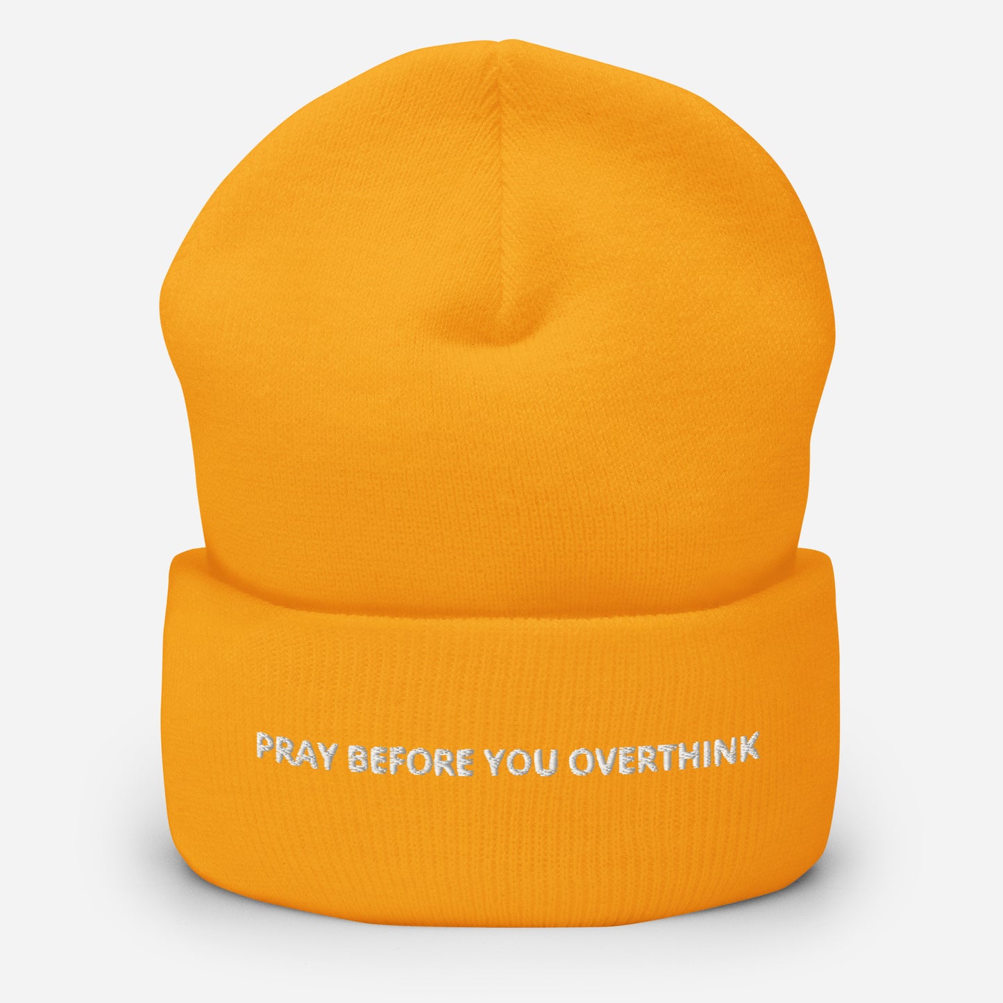 Pray Before You Overthink Cuffed Beanie