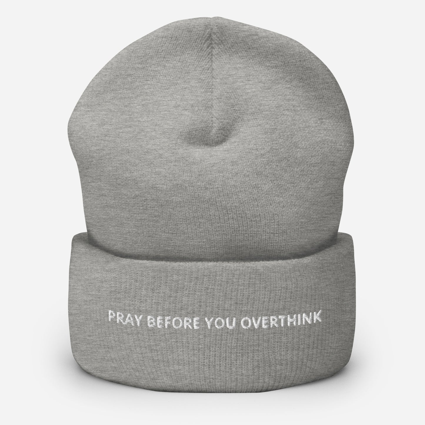 Pray Before You Overthink Cuffed Beanie