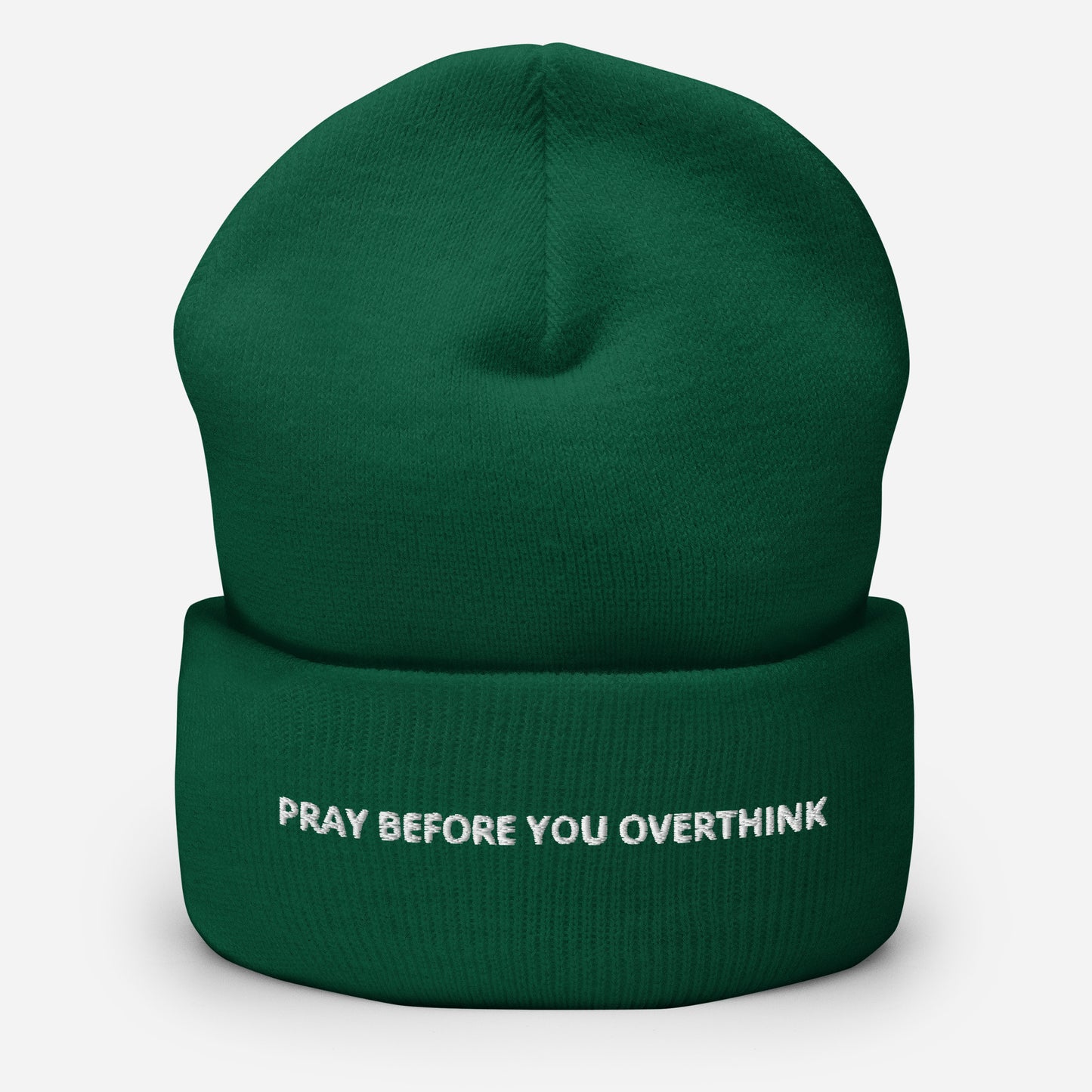 Pray Before You Overthink Cuffed Beanie