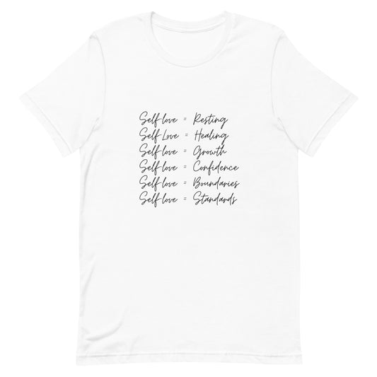 Self-love, graphic tees, t-shirt, custom t-shirt, t-shirt design
